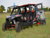 Polaris RZR 1000-4 Turbo hard cab enclosure by HardCabs - steel roof, tilt-out glass windshield, poly doors