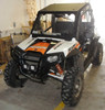 Polaris RZR XP 800 hard cab enclosure by HardCabs - steel roof, tilt-out glass windshield, poly doors
