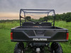 Straight rear view of a green Polaris Ranger 570 showing the 3 Star Lexan back panel above the tailgate