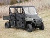 Passenger side view of a Polaris Ranger 570-4 wearing the 3 Star vinyl windshield, top and side enclosure