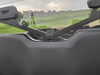 Close-up of the 3 Star Lexan back panel clamp mounts on the cage behind the Polaris Ranger Crew headrests