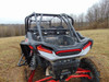 Rear view of a four-seat Polaris RZR XP in a field with the 3 Star Lexan back panel and cage
