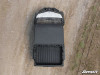 Top-down view of a Can-Am Defender HD10 showing the full SuperATV aluminum roof panel over the cab