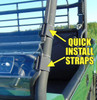 HiSun Sector 750 Crew - 2 Pc Windshield  quick install straps