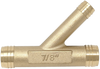 7/8'' Brass Y Fitting, includes stainless steel hose clamps