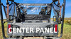 3 Star center panel for the Honda Pioneer 1000-5 seen from behind the bed, clear window with a center panel label