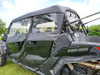 Close-up of the 3 Star upper door panels with clear windows on the Can-Am Maverick Sport Max driver side