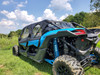 3 Star door and rear window combo on a blue Can-Am Maverick X3 Max, rear three-quarter view on grass