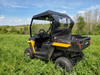 3 Star door and rear window combo on a black and yellow Cub Cadet Challenger 400, rear three-quarter view