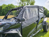 Close-up of the 3 Star upper soft doors on a Can-Am Maverick Sport Max, black fabric panels with clear windows