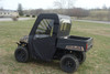 3 Star soft door and rear window combo on a camo Polaris mid-size Ranger 2-passenger, driver side view