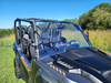 3 Star one-piece scratch-resistant windshield on a gray Yamaha Wolverine RMAX 4-1000, front three-quarter view
