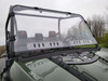 3 Star 1-piece windshield on a green Intimidator GC1K 3-seater, front view over the hood showing the vents