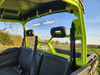 3 Star 1-piece Lexan back panel with vent slots behind the seats of a lime green Segway UT10, inside view