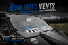 3 Star CFMoto ZForce Z10 windshield graphic highlighting its king-sized vents for maximum airflow