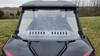 3 Star one-piece windshield with a center vent on a gray CFMoto ZForce 950, straight front view over the hood