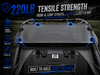 3 Star rear windshield graphic highlighting the hook and loop straps that secure the panel to the ZForce Z10 cage