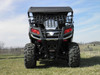 3 Star soft top installed on a CFMoto ZForce 600, straight rear view showing the cargo net