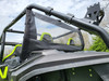 Passenger side close-up of the 3 Star soft back panel and straps on the cage of a Honda Talon 4-seater