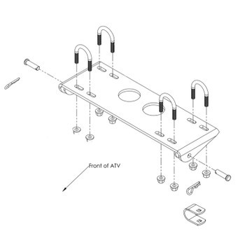 Kolpin Complete ATV Plow System — Yamaha / Arctic Cat (#15-5531 mount)