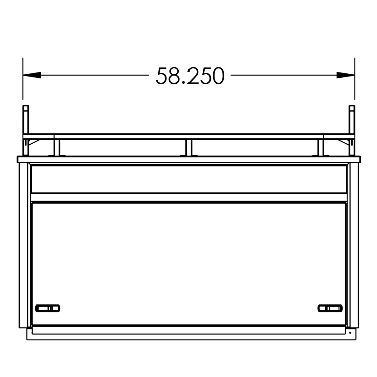 Challenger for Kubota X-Series 30" Bed Cap with Hinged Rear Door & Extended Ladder Rack
