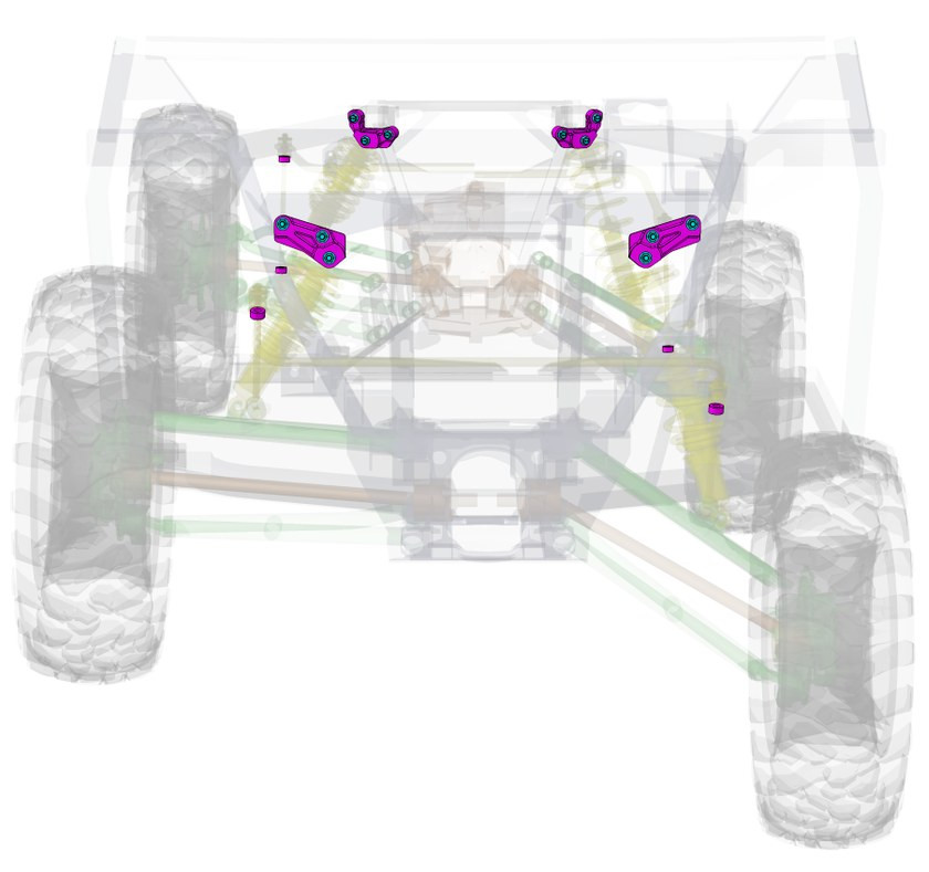 Dirty Teeth Racing Billet Aluminum 2-Inch Level Kit for 2017-2026 Polaris Ranger