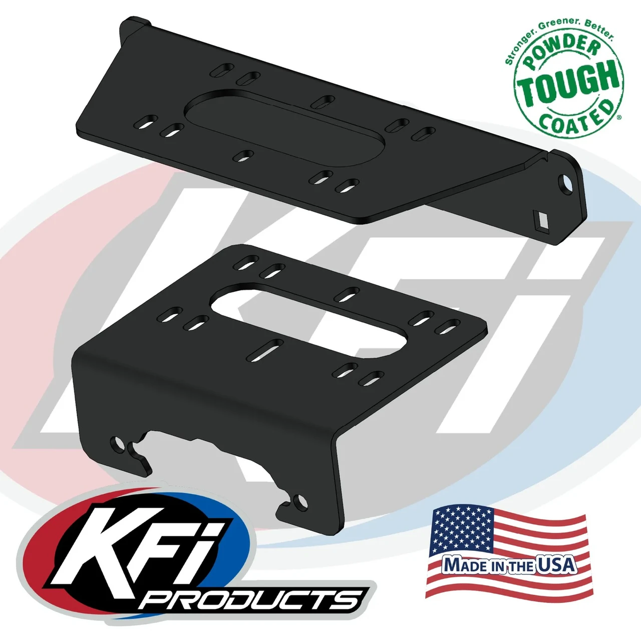 KFI #102170 winch mount for Polaris Ranger XP 1000 and Ranger 1000, mount plate and fairlead bracket