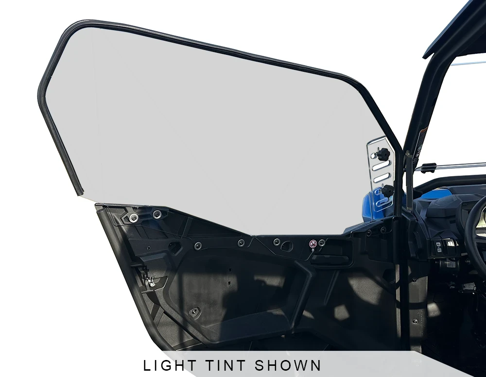 SCM door kit for Can-Am Commander 2-seat: light-tint upper door on an open lower door, white background