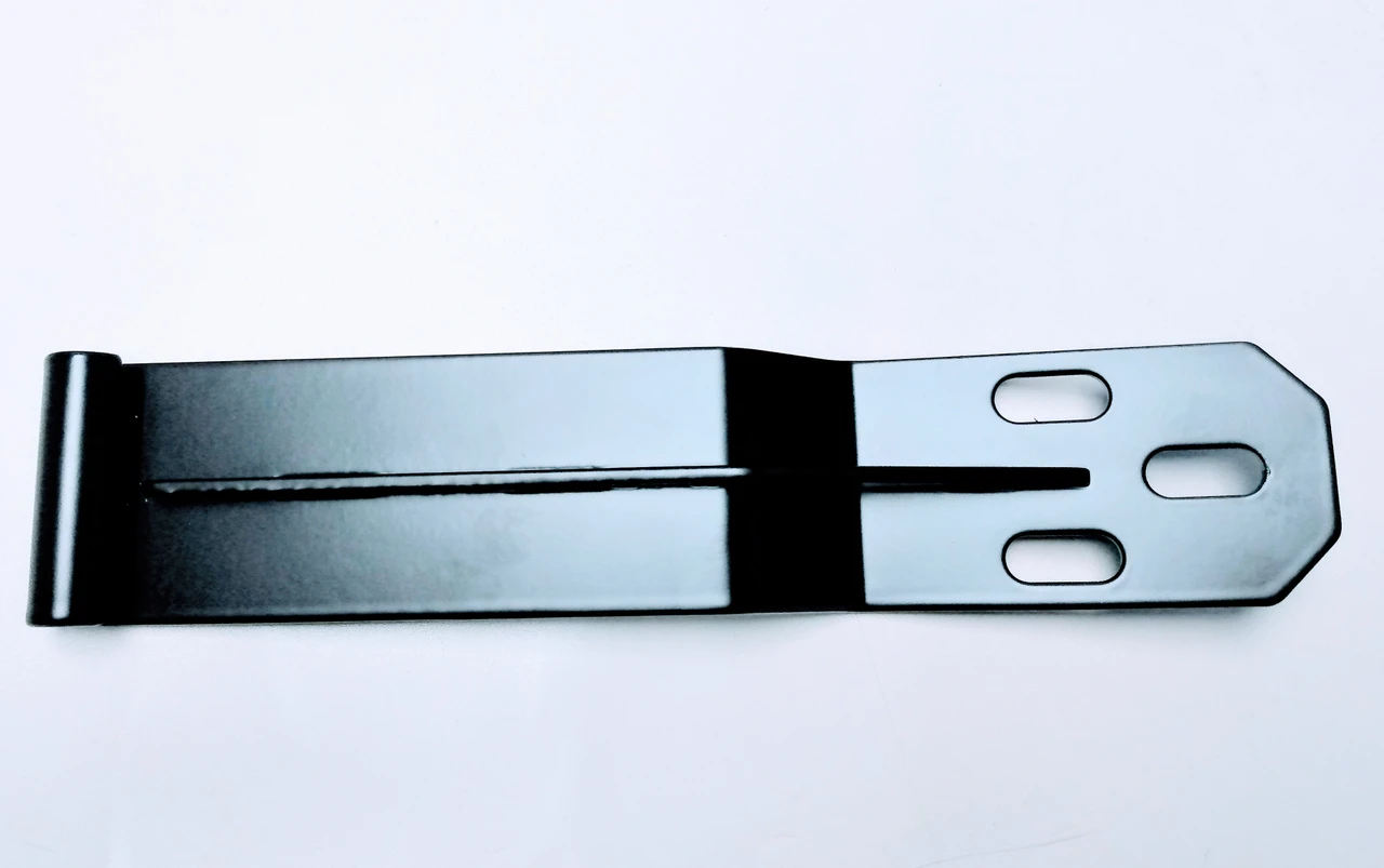 Spike replacement part for Spike 58-9800 Ranger XP 1000 door kit: black metal door hinge plate on white background