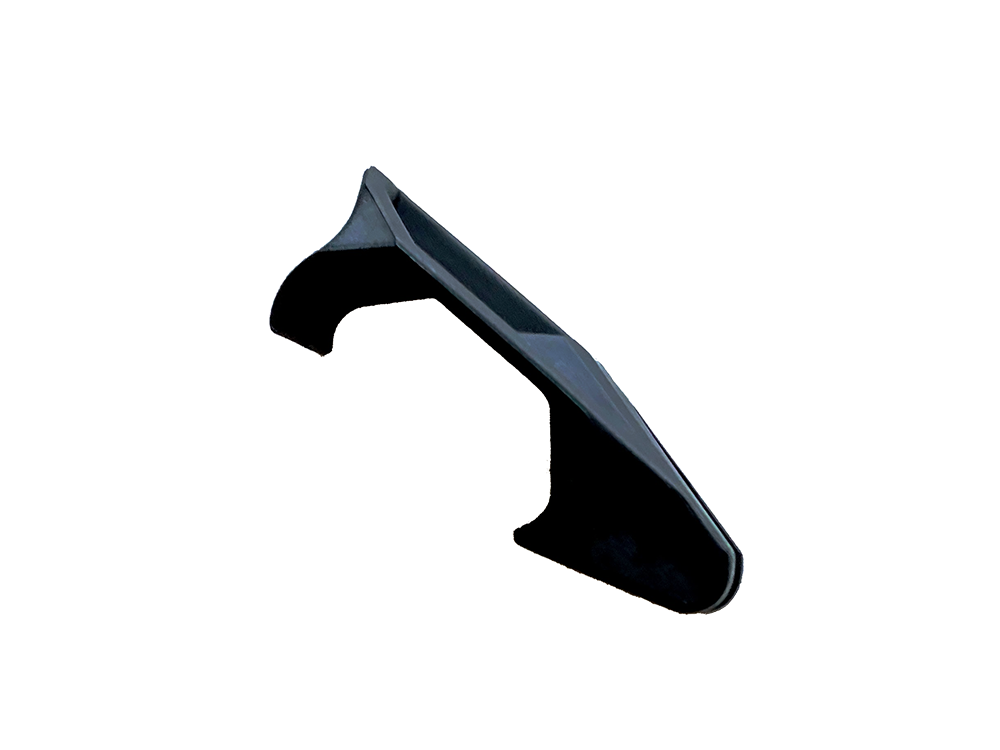 Spike replacement part for Spike TRR windshields on Pro-Fit chassis: single black windshield clamp on white background