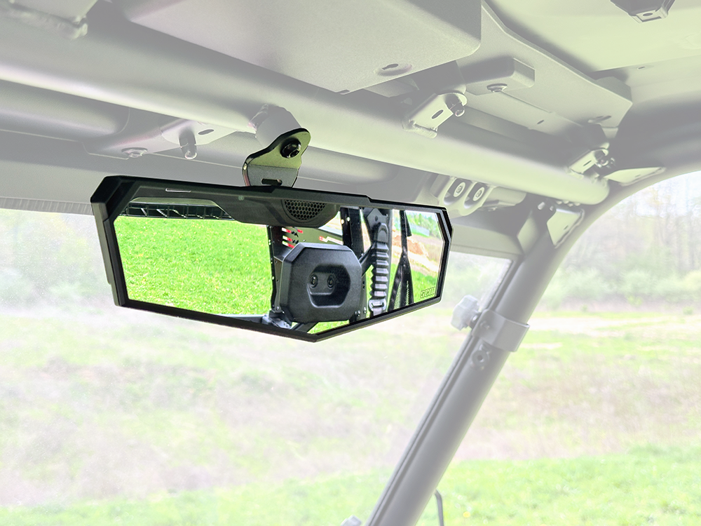 SCM mirror for CF Moto UForce 1000/1000 XL: rearview mirror mounted under the roof, cab view