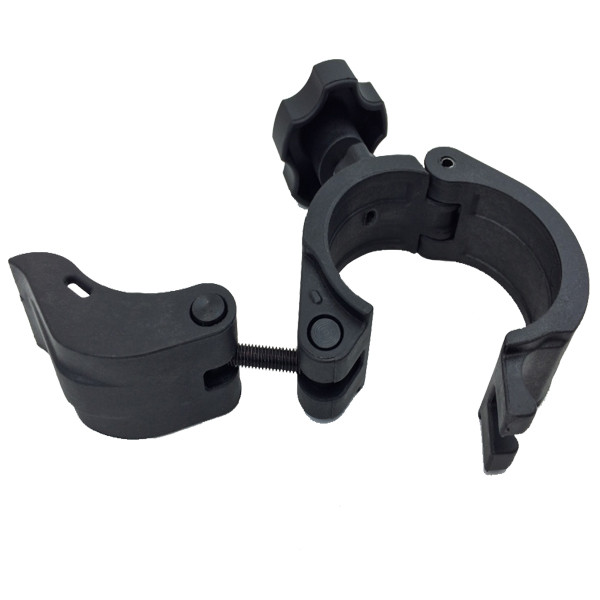 Spike replacement part for Spike windshields and roofs on 1 3/4": flip clamp shown open with knob on white