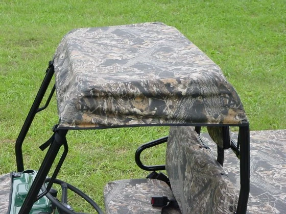 Greene Mountain Polaris Ranger roof cap in camo, rear three-quarter view