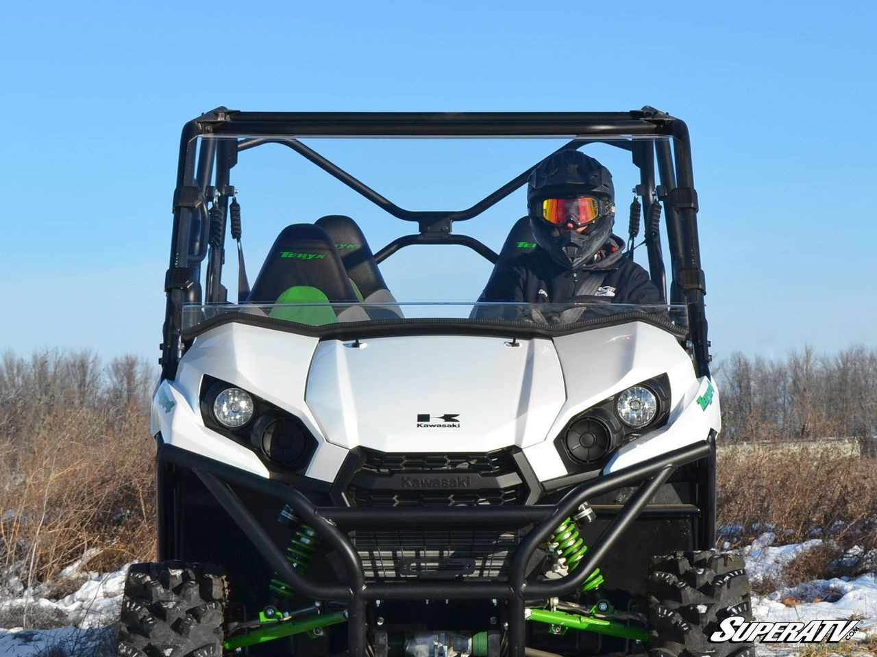 SuperATV Kawasaki Teryx Scratch Resistant Full Windshield