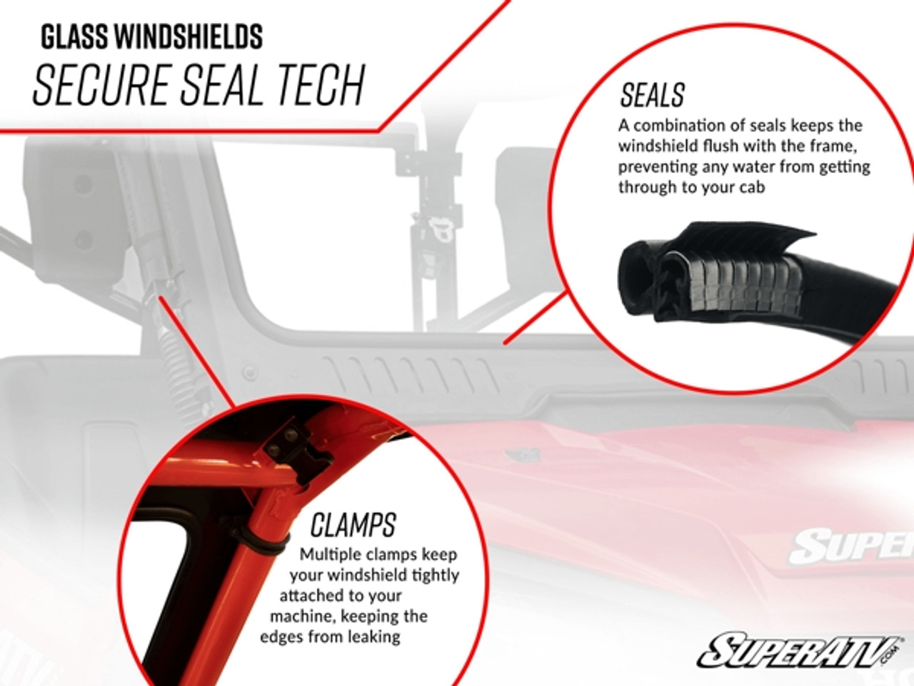 Polaris RZR XP1000 Glass Windshield