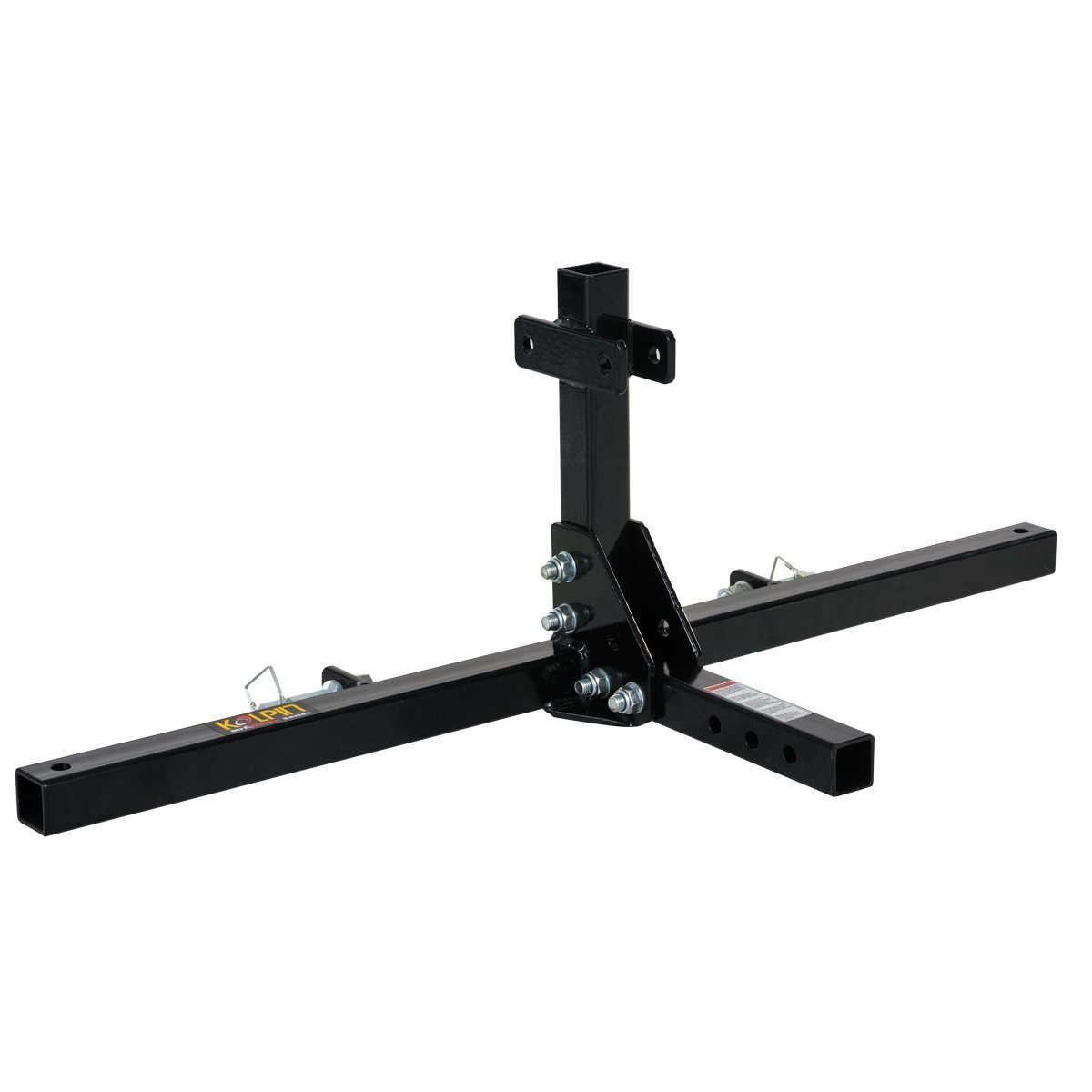Kolpin Dirtworks 48 inch accessory tool bar with vertical mast for the HD 3 point hitch, on white