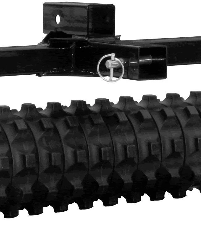 Moto Alliance Impact Implements culti-packer ribbed roller wheels and center hitch tube, front close-up