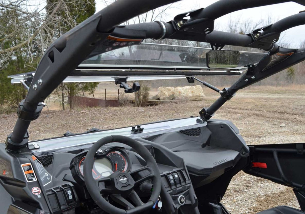 Can Am Maverick X3 Scratch Resistant Flip Out Windshield