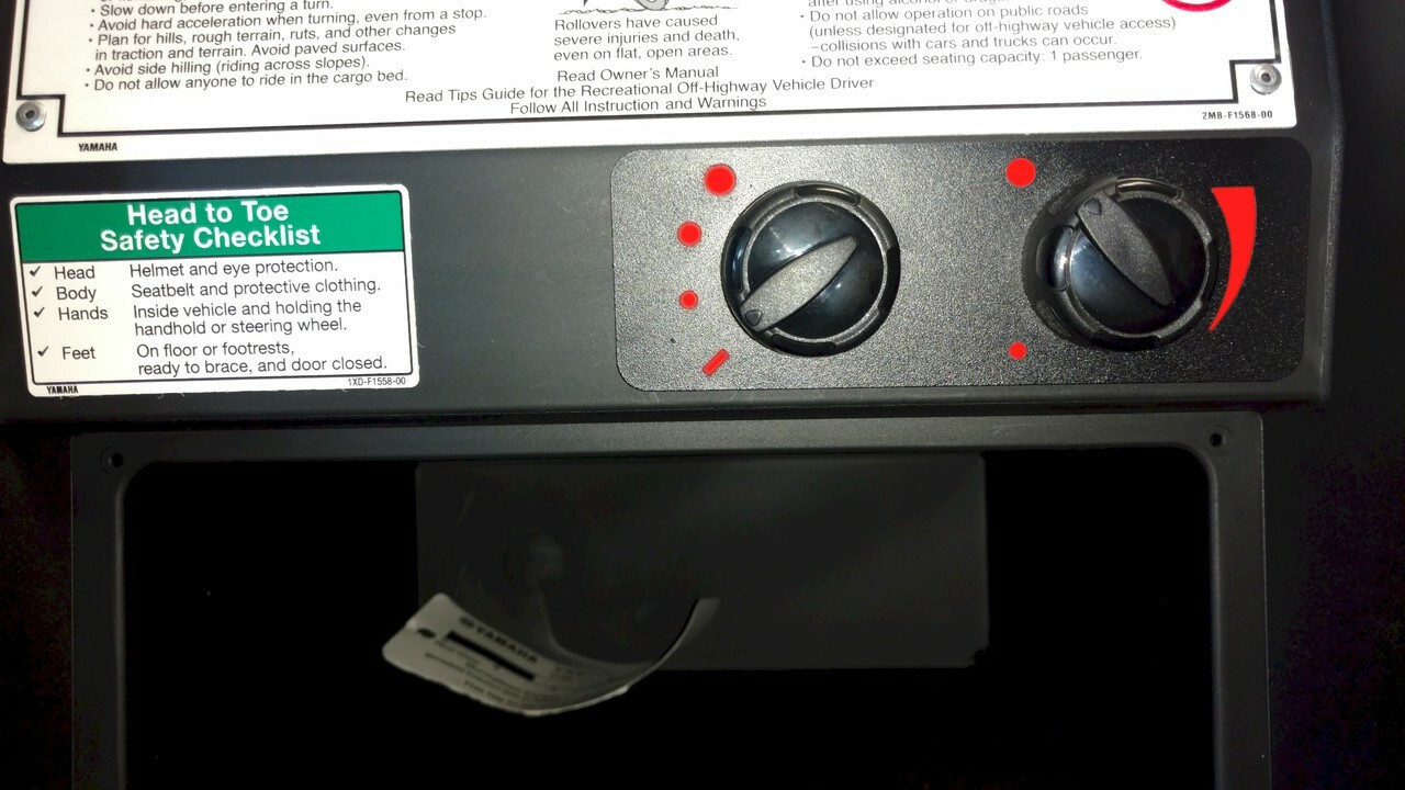 ice crusher heater yamaha wolverine temperature control knobs