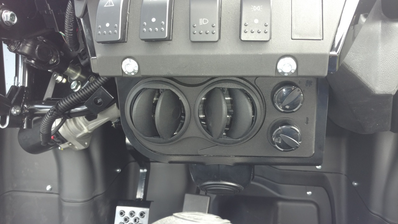 cf moto zforce 500 ice crusher heater below dash view