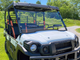 Front view of a Kawasaki Mule PRO-FX with the Spike Powersports windshield, tiny thumbnail