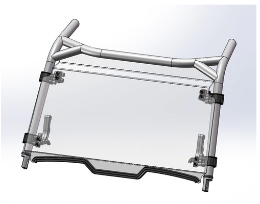 Direction 2 Polaris RZR XP Turbo S / Turbo S 4 Full Tilting Windshield