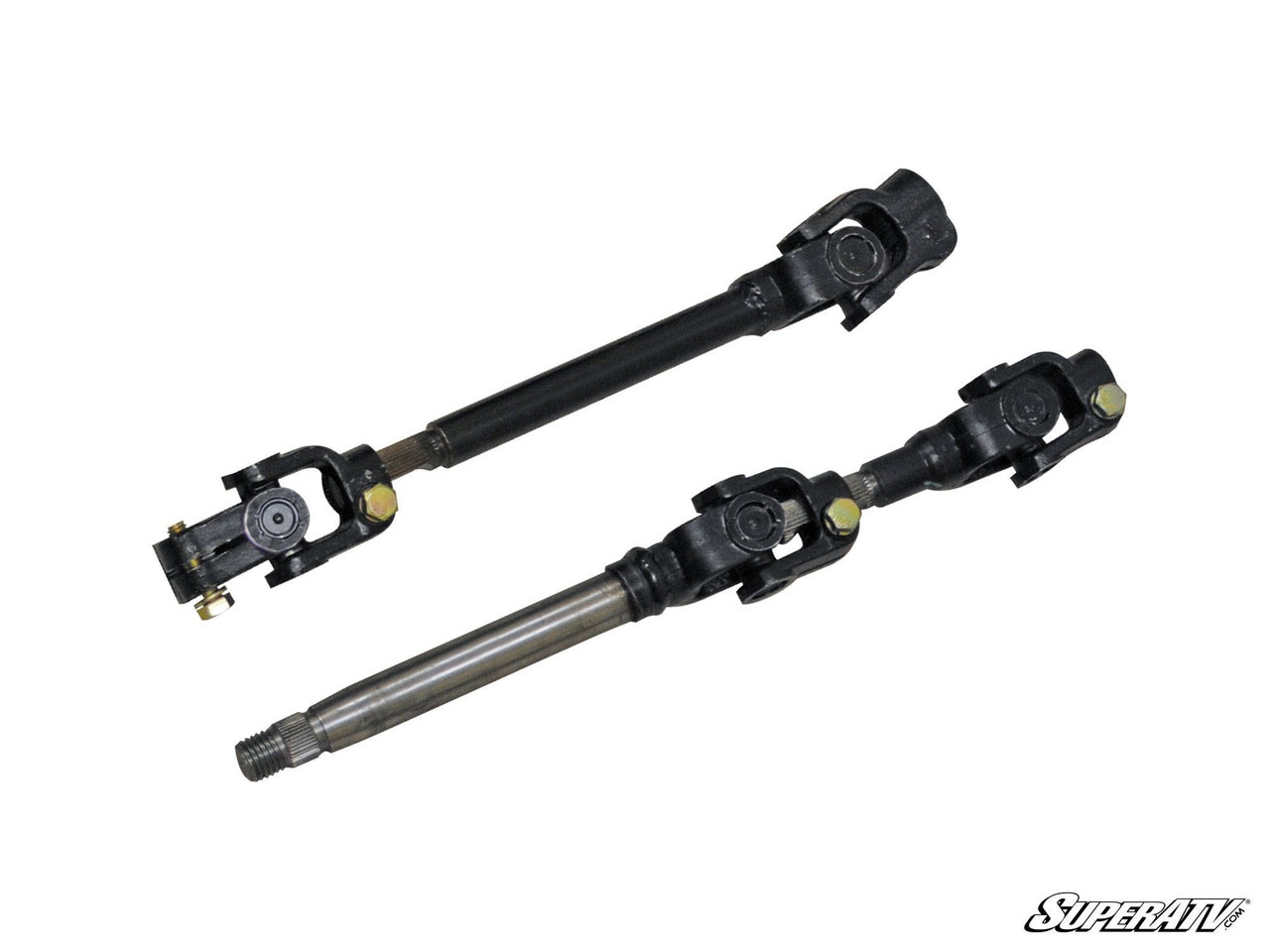 Two steering shafts with universal joints from the SuperATV Polaris RZR 570 power steering kit