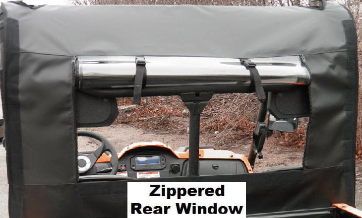 3 Star zippered rear window detail - Cub Cadet Challenger 500/700 Rear Window Kit