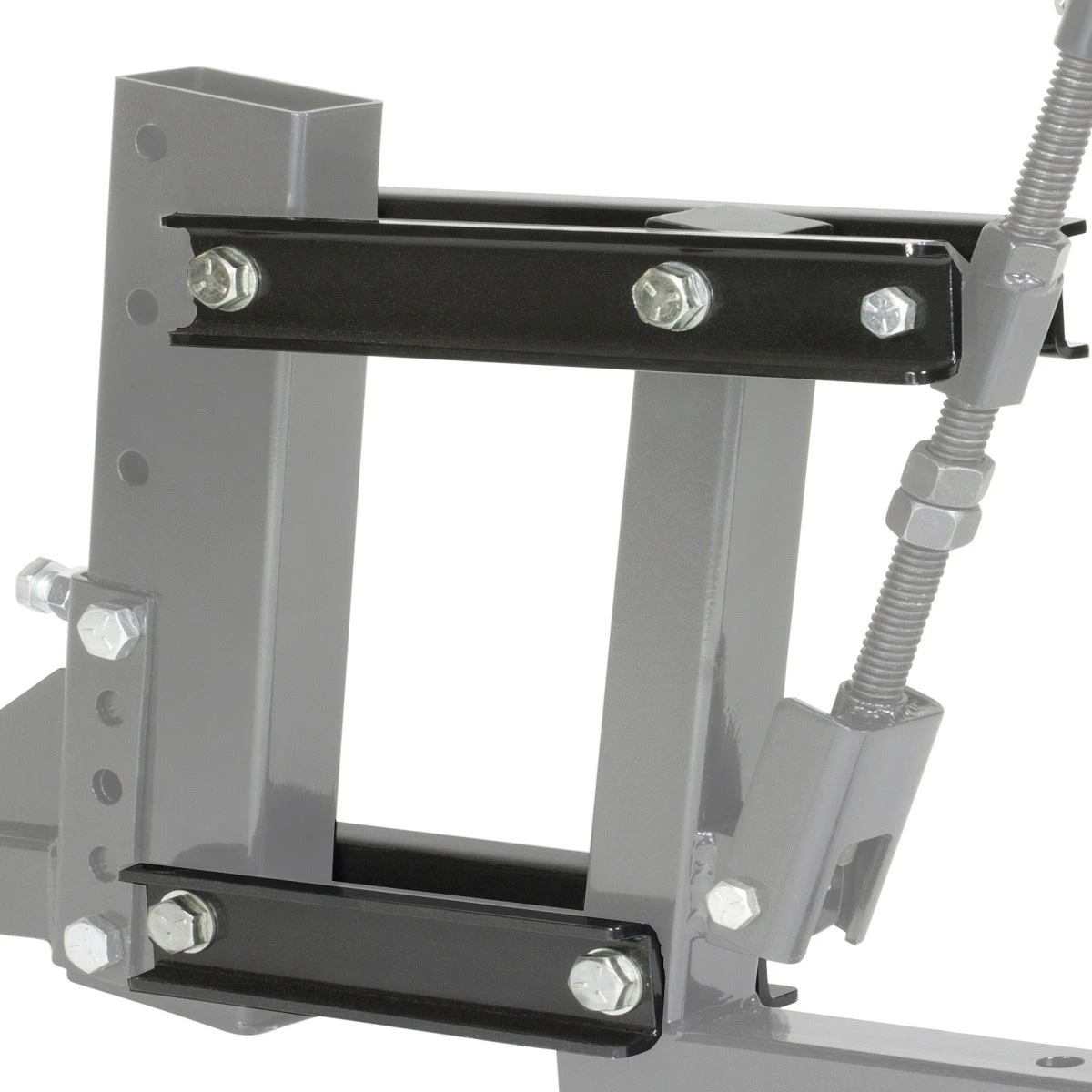 IMPACT Pro lift frame crossbars highlighted in black with the rest of the Moto Alliance lift grayed out