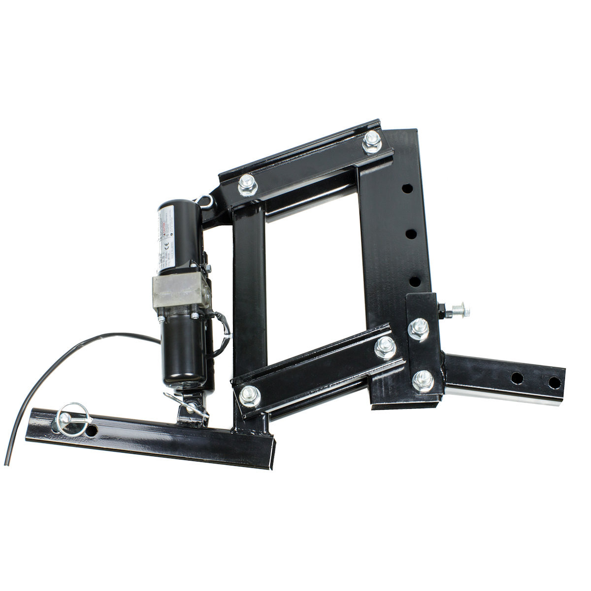 Moto Alliance IMPACT Pro hydraulic lift frame with actuator and receiver hitch mount, studio view