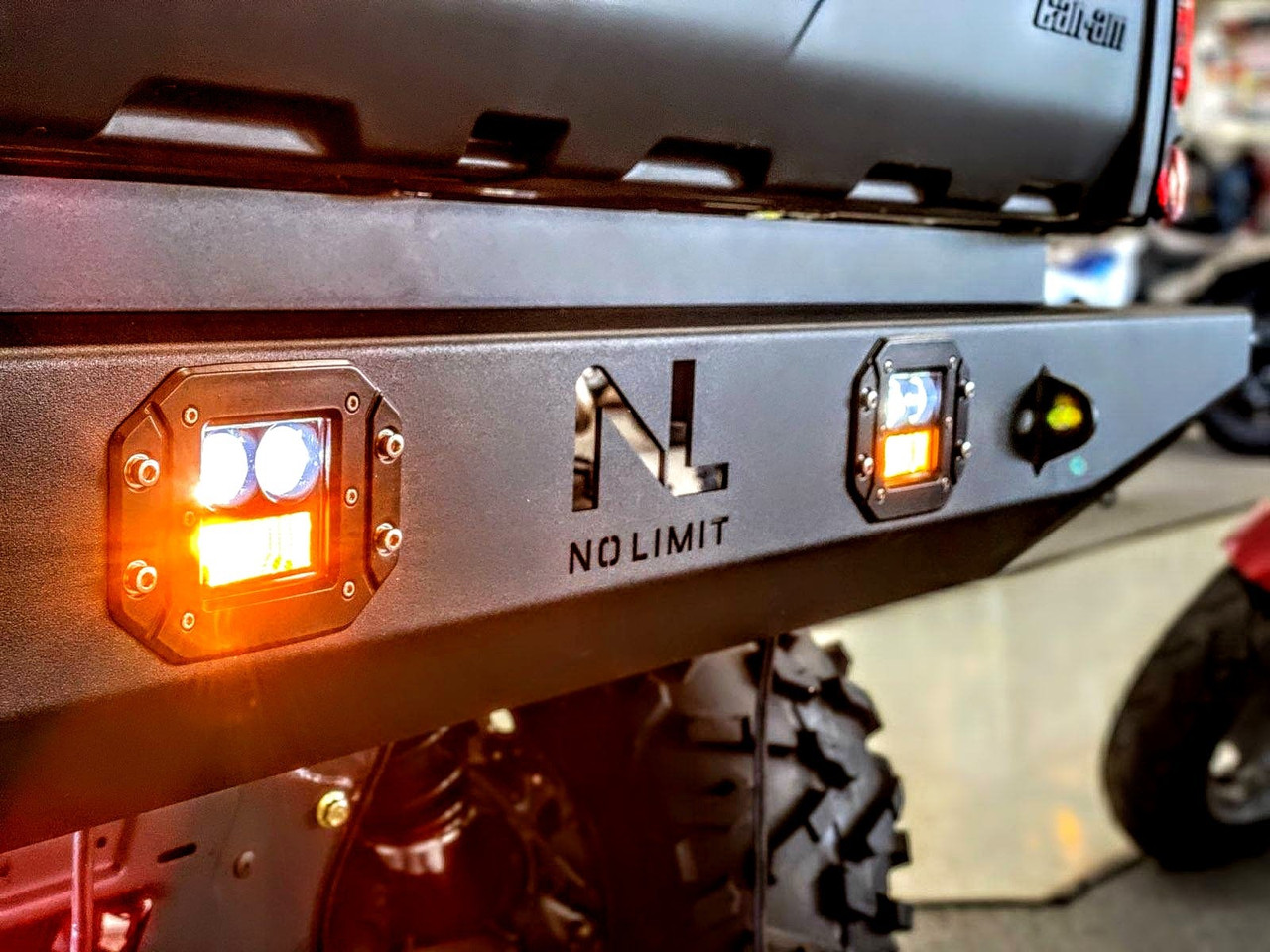 en2 Rear Bumper CanAm Defender/Polaris Ranger LEDs installed