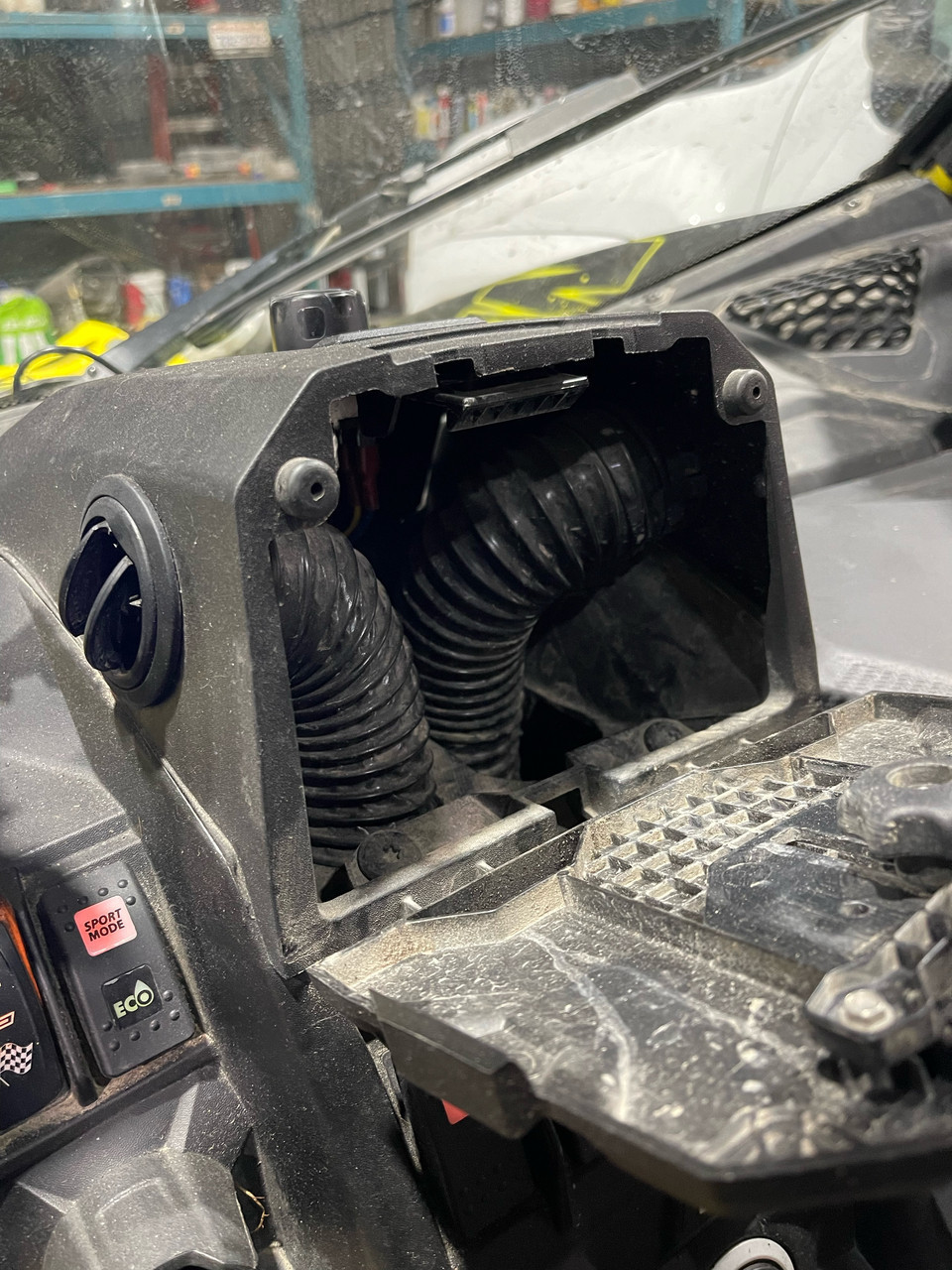 can-am maverick x3 ice crusher heater 2018-2025 center vent duct hose