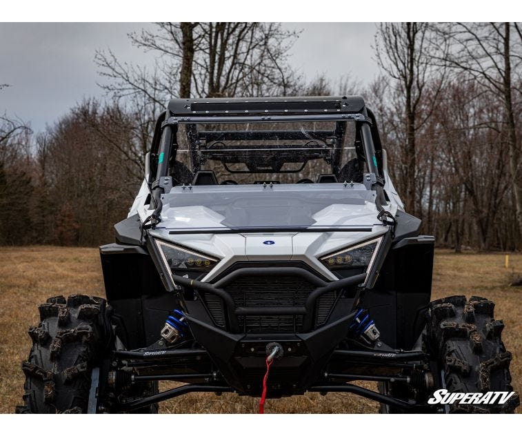 SuperATV Polaris RZR PRO XP Scratch Resistant Flip Down Windshield