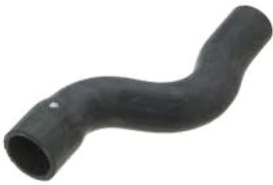 Molded black rubber heater hose section from the Moto Alliance Firestorm heater kit on white